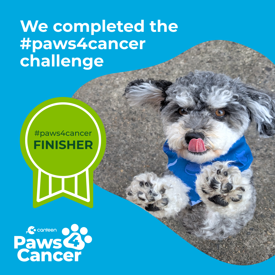 Completed the #paws4cancer challenge