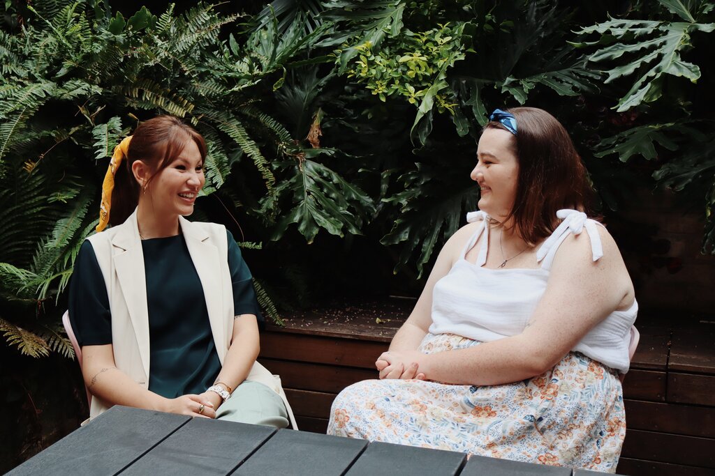 Abbey in a free and confidential Canteen counselling session with a 